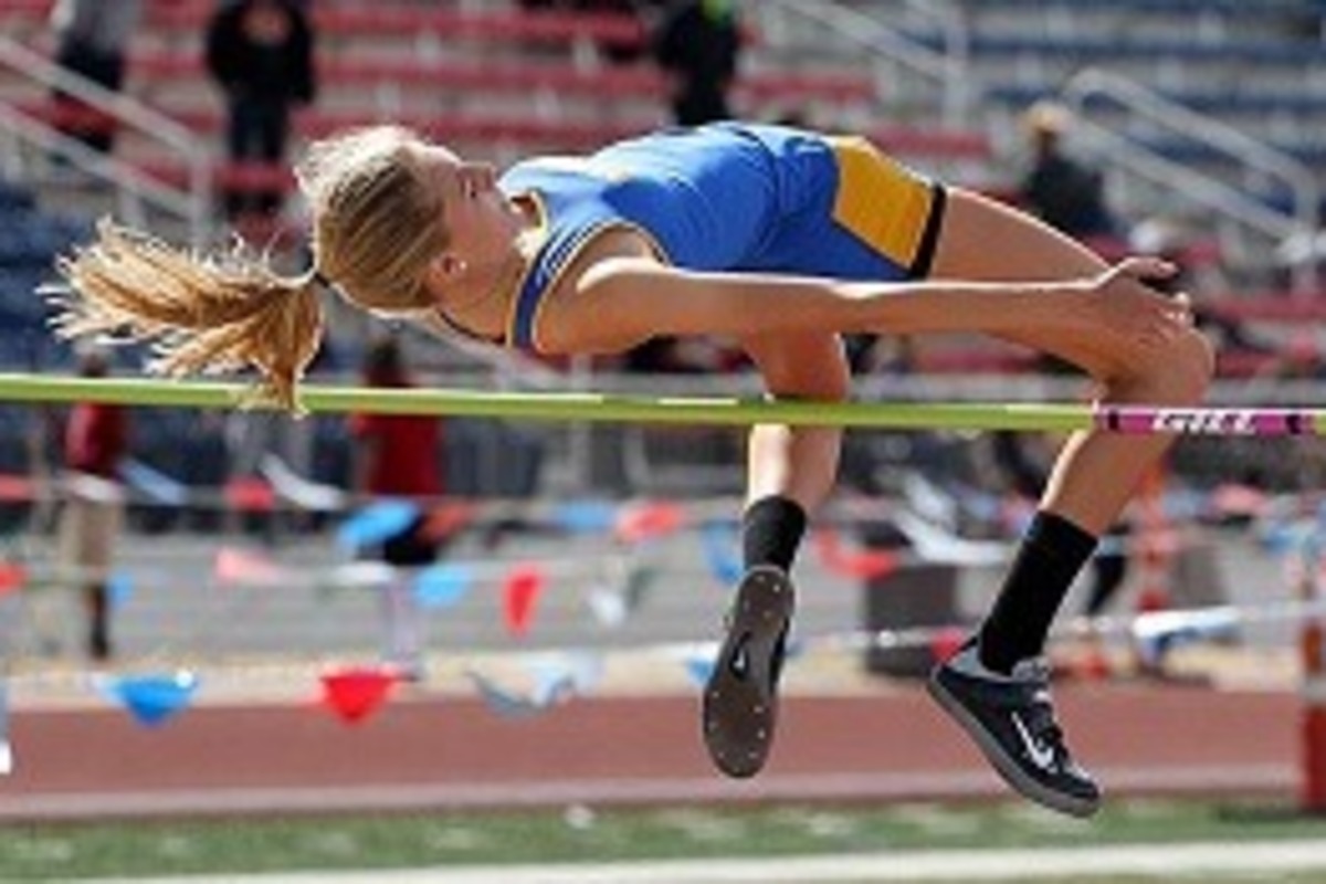 Rampart Girl clears the high jump
